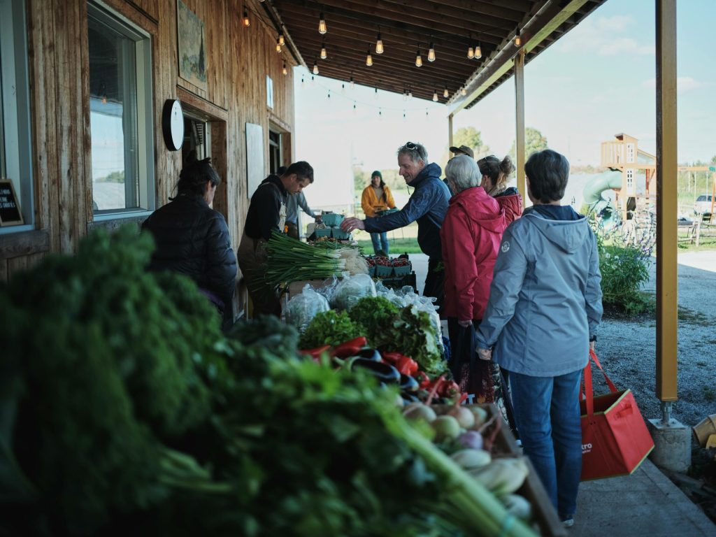 What are the marketing channels for a small-scale farm?
