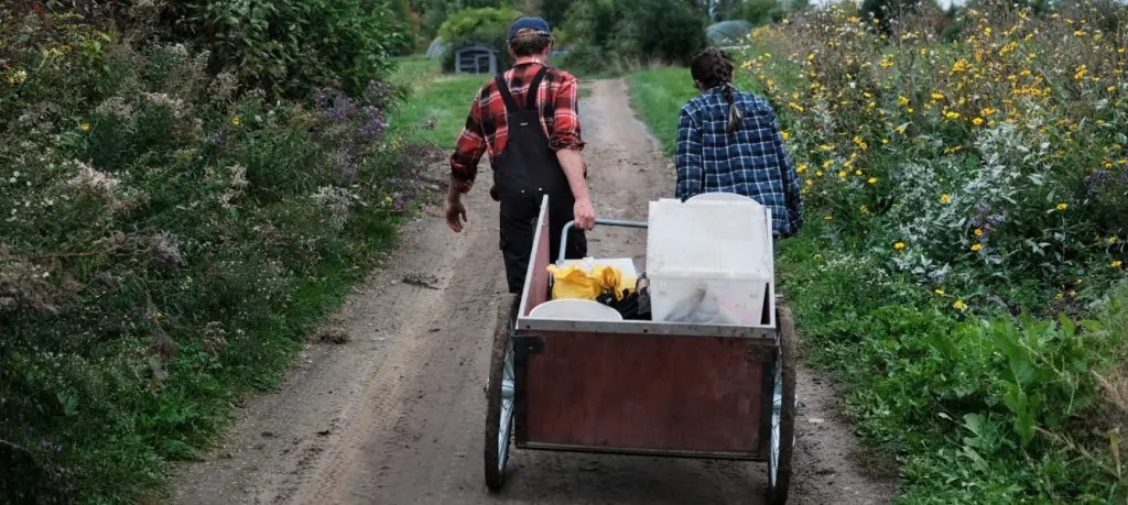 Vermont cart in field