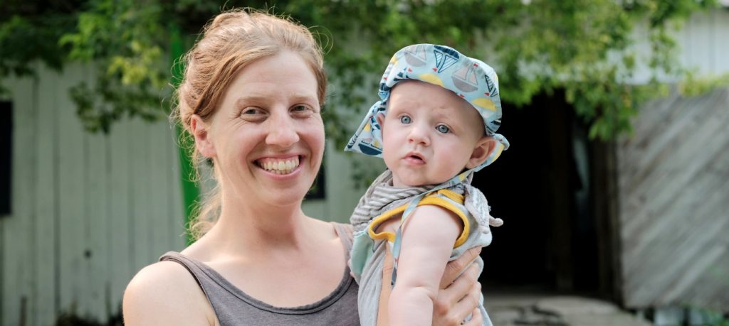 Raising a child on a farm